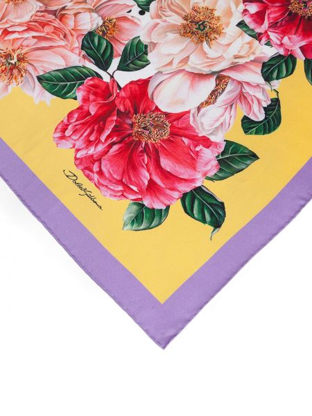 Pañuelo de flores con estampado Dolce & Gabbana rosa