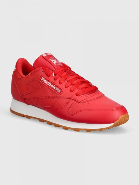 Sneakersy skórzane Reebok Classic czerwone