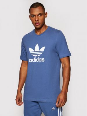 Priliehavé tričko Adidas modrá