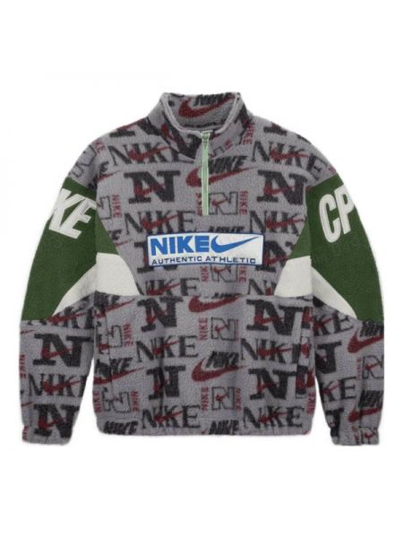 Толстовка Nike Half-Zip logo fleece top 'Grey Green' серый