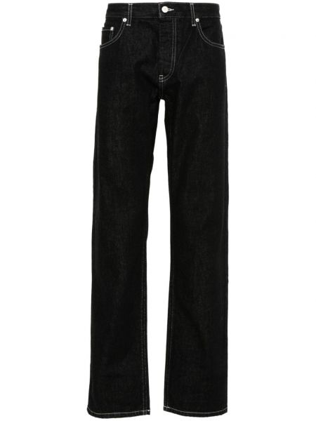 Bavlnené džínsy s rovným strihom Helmut Lang čierna