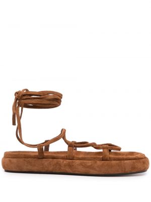 Sandalias con lazo Khaite marrón