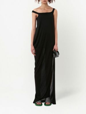 Drapiruotas asimetriškas vakarinė suknelė Jw Anderson juoda