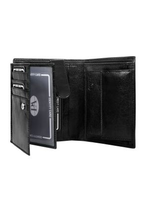 Usnjena denarnica Fashionhunters črna