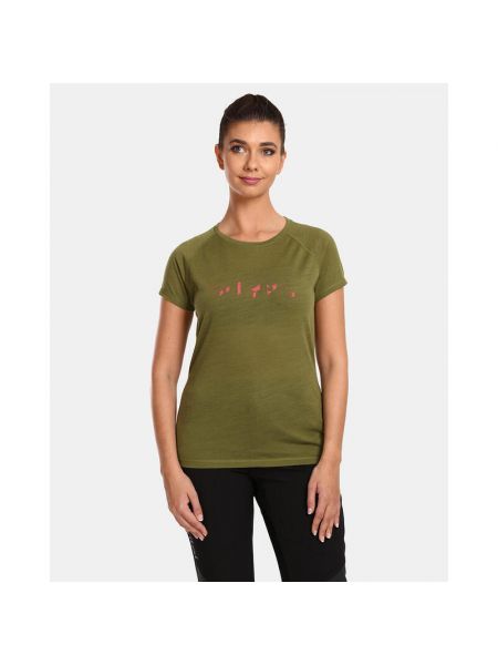 Шерстяная футболка из шерсти мериноса Kilpi зеленая