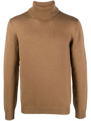 Vuneni džemper od merino vune Nuur smeđa
