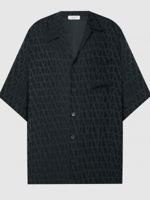 Шелковая рубашка Valentino черная