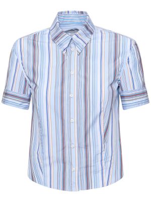 Bavlněná košile s potiskem Saks Potts modrá