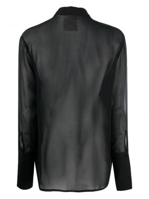 Průsvitná košile Semicouture černá