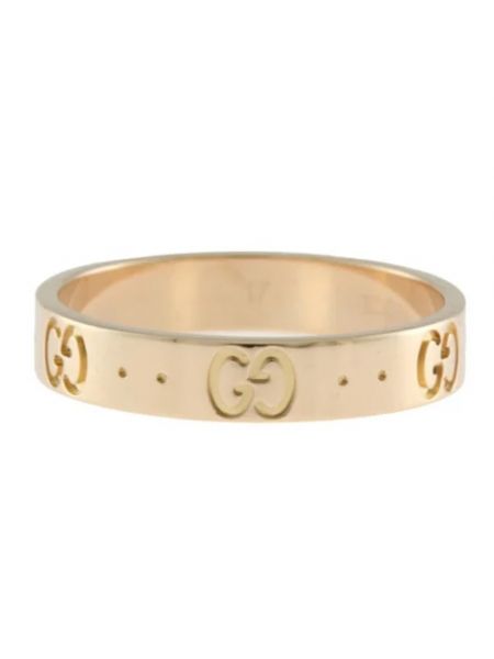 Złoty pierścionek z różowego złota retro Gucci Vintage