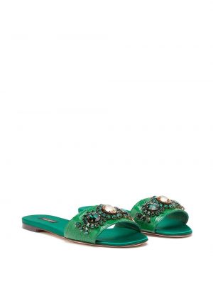Sandalias de cristal Dolce & Gabbana verde