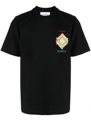 T-shirt con stampa Casablanca nero