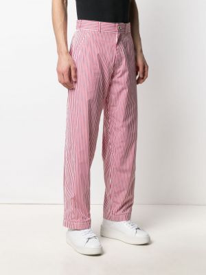 Pruhované rovné kalhoty s knoflíky Comme Des Garçons Shirt