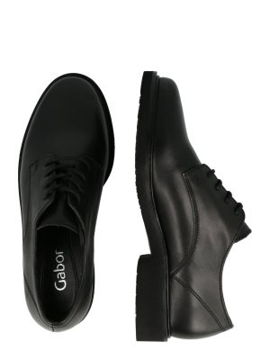 Ниски обувки с връзки Gabor черно