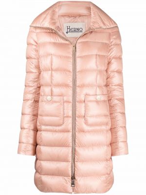 Палто с цип Herno розово