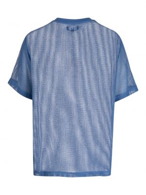 Bavlněné tričko Stussy modré