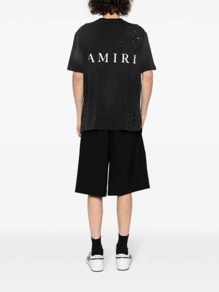 T-shirt effet usé à imprimé Amiri noir