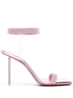 Sandale de cristal Amina Muaddi roz
