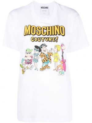 T-shirt en coton Moschino blanc