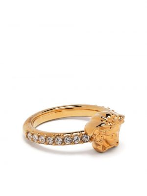 Prstan s kristali Versace zlata