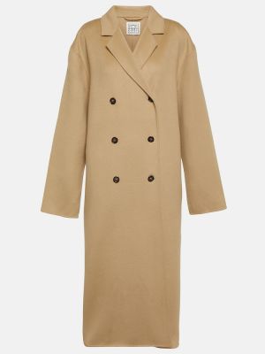 Oversized vlněný kabát Totême béžový