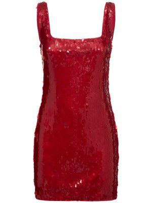 Мини рокля Staud червено