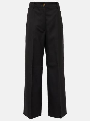 Pantaloni di lana baggy Patou nero