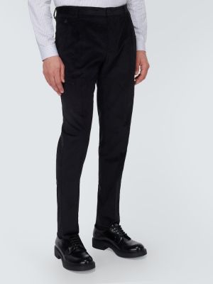 Spodnie slim fit bawełniane Dolce&gabbana czarne