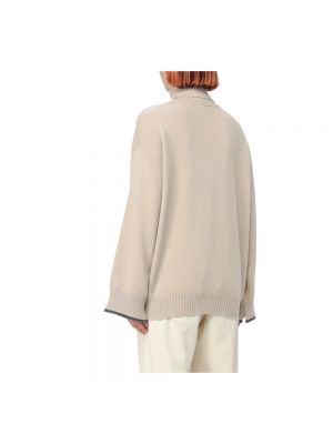 Sweter z kaszmiru Brunello Cucinelli beżowy