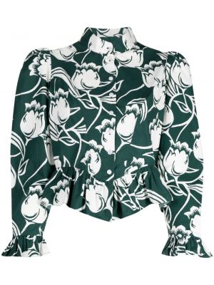 Bluzka bawełniana w kwiatki z nadrukiem Batsheva