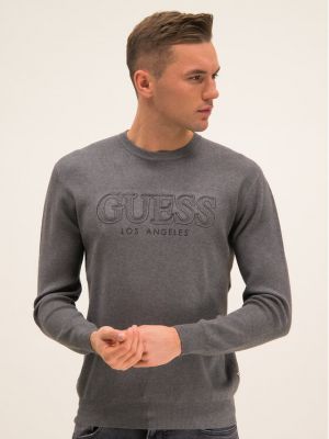 Priliehavý sveter Guess sivá