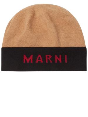 Коричневая шапка Marni