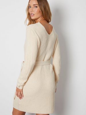 Трикотажный платье-свитер с v-образным вырезом Threadbare белый