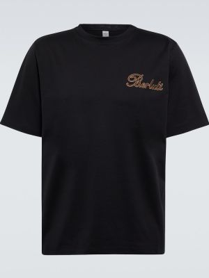 Βαμβακερή μπλούζα Berluti μαύρο