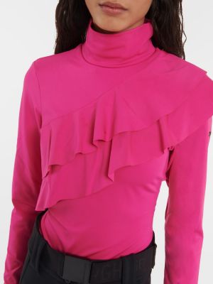 Пуловер с волани Goldbergh розово