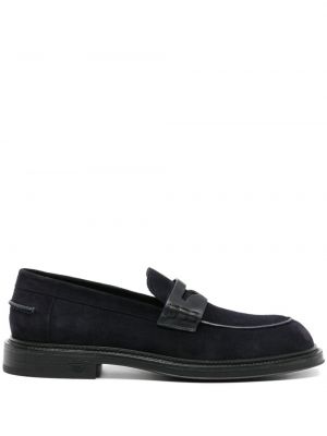 Pantofi loafer din piele de căprioară Emporio Armani albastru