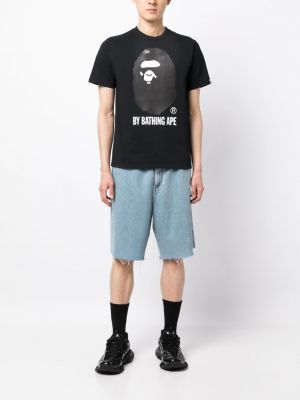 T-shirt aus baumwoll mit print Bape Black *a Bathing Ape® schwarz