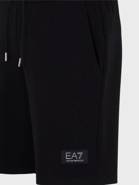 Хлопковые шорты Ea7 черные