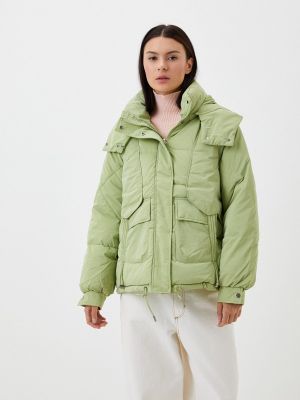 Утепленная демисезонная куртка Miss Gabby зеленая