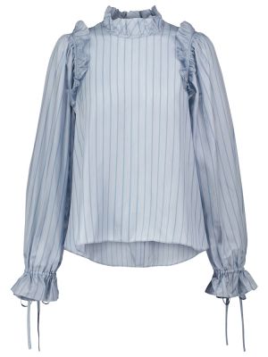 Prugasta bluza s volanima Noir Kei Ninomiya plava