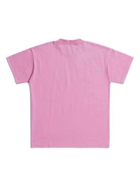 Kokvilnas t-krekls Balenciaga rozā
