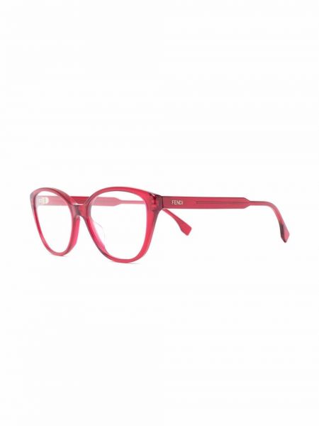 Caurspīdīgs brilles Fendi Eyewear sarkans