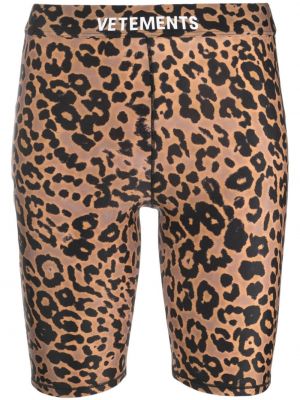 Kratke hlače s potiskom z leopardjim vzorcem Vetements