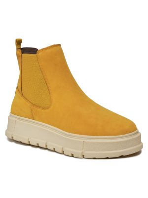 Členkové topánky Caprice žltá