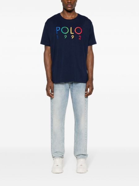 Kokvilnas polo krekls ar izšuvumiem Polo Ralph Lauren zils