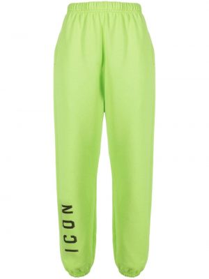 Pantaloni con stampa Dsquared2 verde