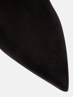 Cizme de cauciuc din piele de căprioară Rene Caovilla negru