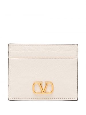 Kožená peňaženka Valentino Garavani biela