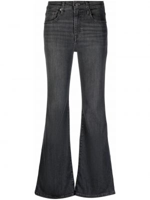 Hög midja flare jeans Levi's svart