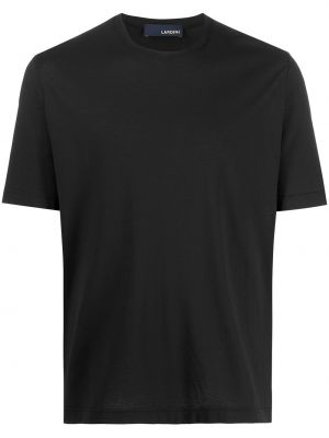 Camiseta de cuello redondo Lardini negro